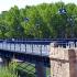 fotografía de puente de hierro de Logroño